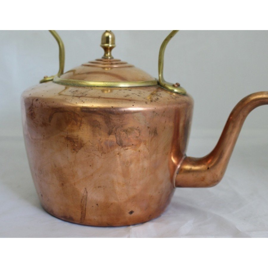Large Early 19th c. English Copper Kettle
